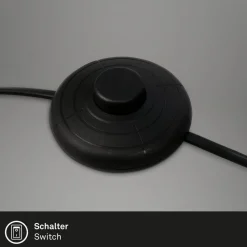 Vloerlamp Ekko, justeerbaar, E27, zwart