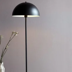 Vloerlamp Ellen 40 met metalen kap, zwart