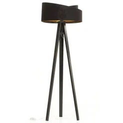 Vloerlamp Emi met driepoot en 2-kleurige lampenkap