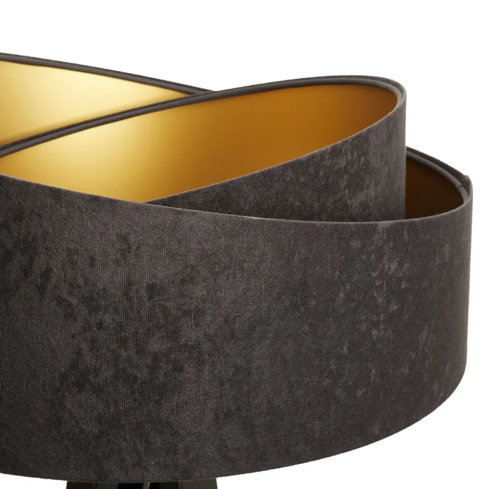 Vloerlamp Emi met driepoot en 2-kleurige lampenkap