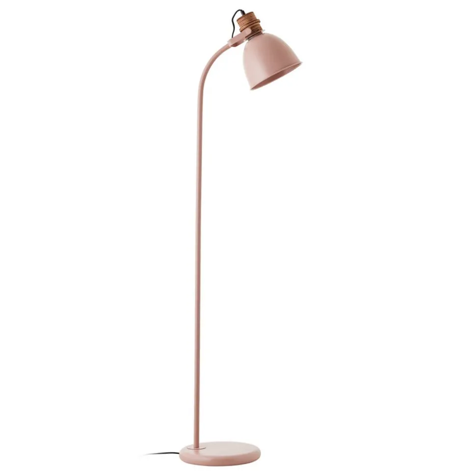 Vloerlamp Erena, draaibare kop, lichtroze