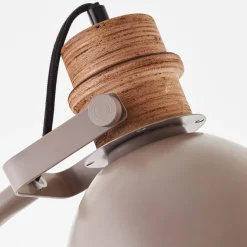 Vloerlamp Erena, draaibare kop, taupe