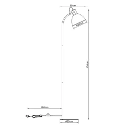 Vloerlamp Erena, draaibare kop, lichtgroen