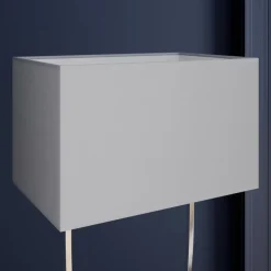 Vloerlamp Evaine, chroom/wit, metaal, 157 cm, E27