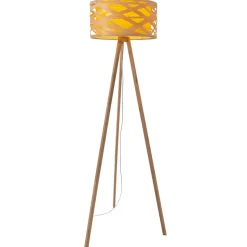 Vloerlamp Finja met statiefframe van bamboe