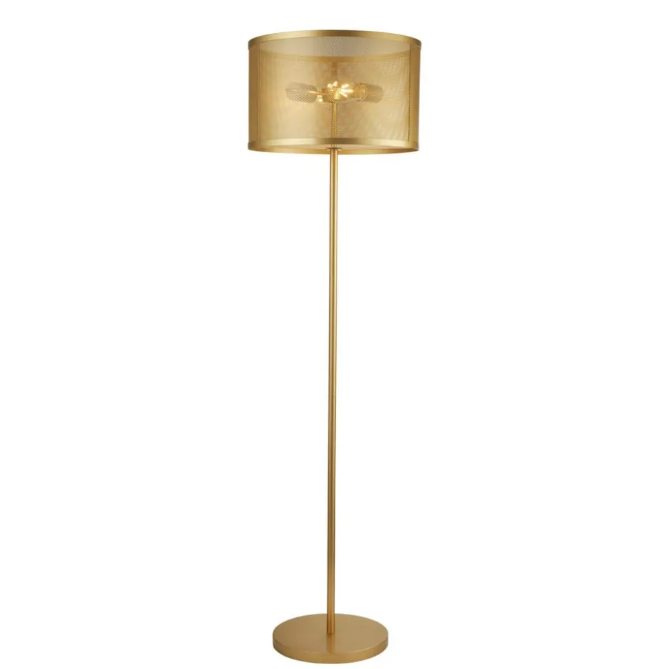 Vloerlamp Fishnet, goud