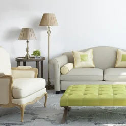 Vloerlamp Flemish met gevouwen kap