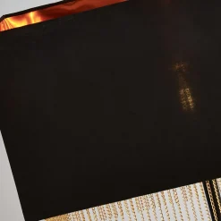 Vloerlamp Fringe met stoffen kap