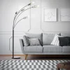 Vloerlamp Glasini, hoogte 200 cm, rookgrijs, 5-lamps, glas