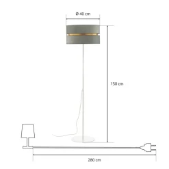 Vloerlamp Golden Duo mintgroen/goud