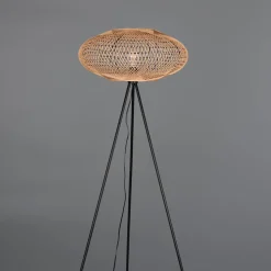 Vloerlamp Hedda van sisal en metaal