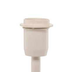 Vloerlamp Helen met textiel kap wit-goud