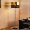 Vloerlamp Hilton, zwart/goud