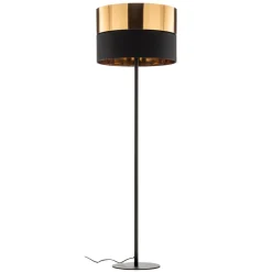 Vloerlamp Hilton, zwart/goud