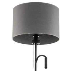 Vloerlamp Hotel Plus - grijze kap en leeslamp