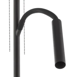 Vloerlamp Hotel Plus - grijze kap en leeslamp