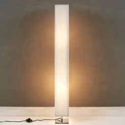 Vloerlamp Janno, wit, textiel, metaal, 120cm, E27