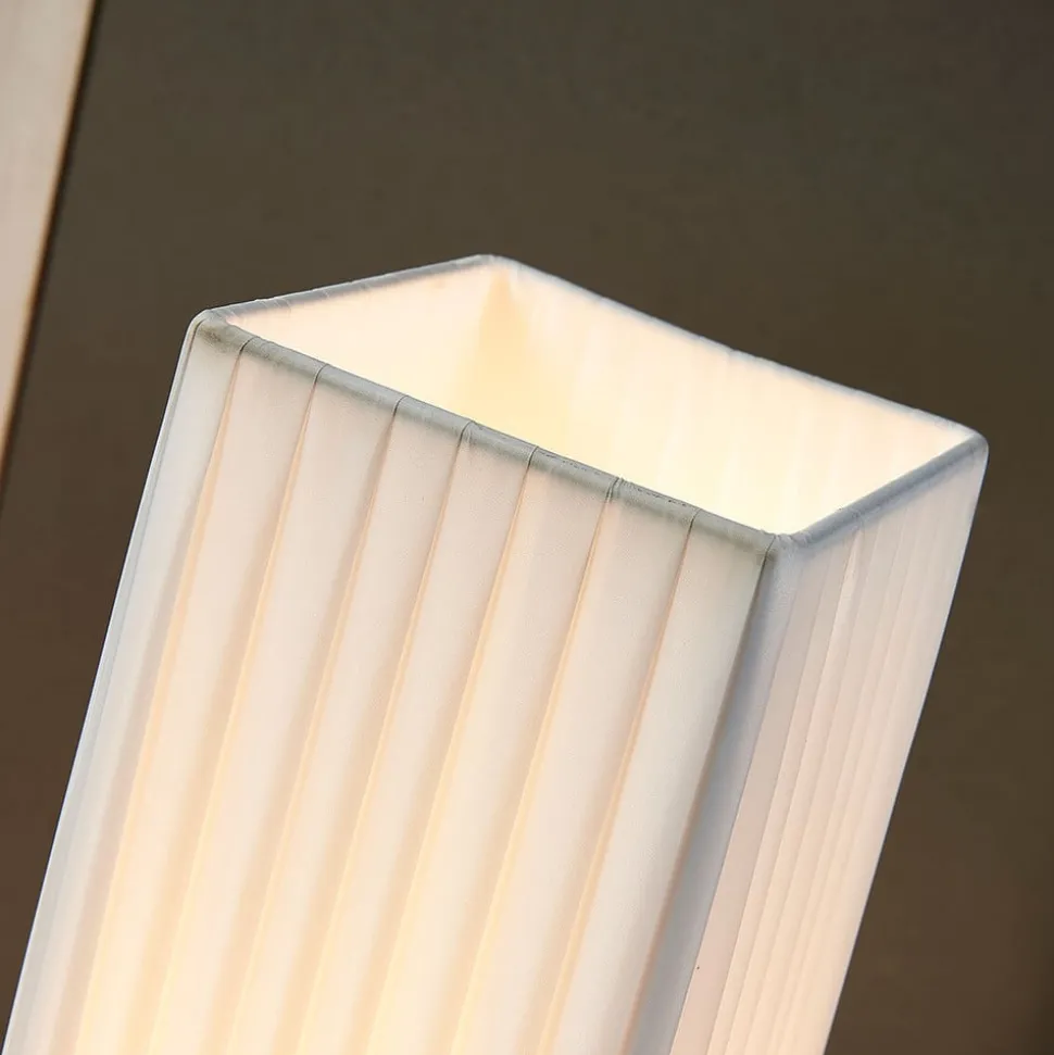 Vloerlamp Janno, wit, textiel, metaal, 120cm, E27