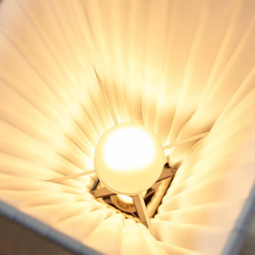 Vloerlamp Janno, wit, textiel, metaal, 120cm, E27