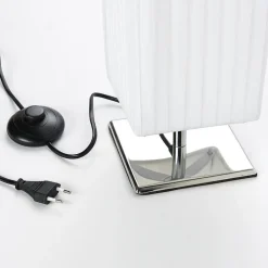 Vloerlamp Janno, wit, textiel, metaal, 120cm, E27