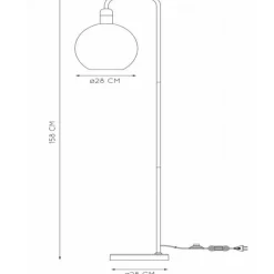 Vloerlamp Julius met marmeren voet, zwart/goud