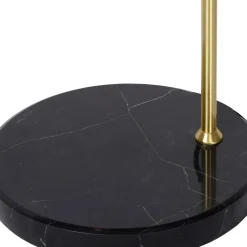 Vloerlamp Julius met marmeren voet, zwart/goud