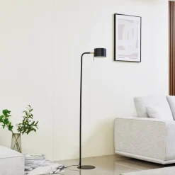 Vloerlamp Kaida, zwart, metaal