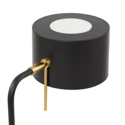 Vloerlamp Kaida, zwart, metaal