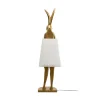 Vloerlamp Kare Animal Rabbit, goud, stof wit linnen, 150 cm
