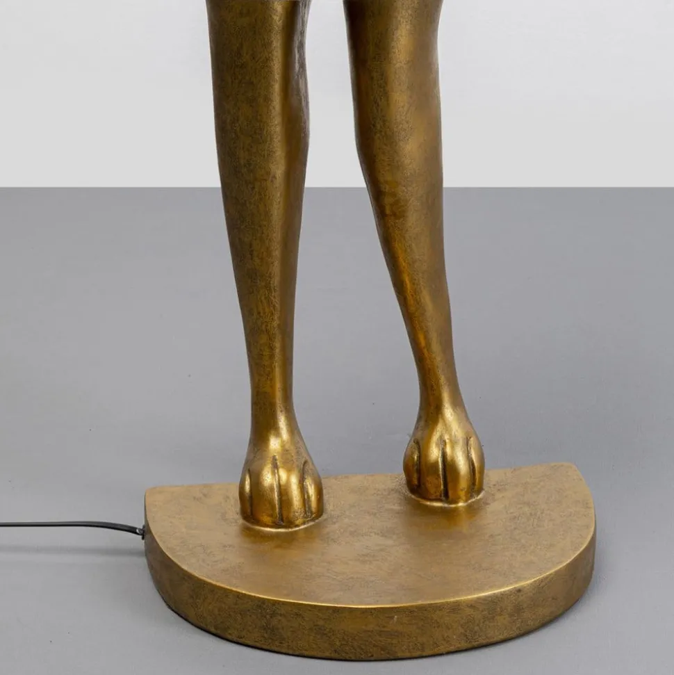 Vloerlamp Kare Animal Rabbit, goud, stof wit linnen, 150 cm