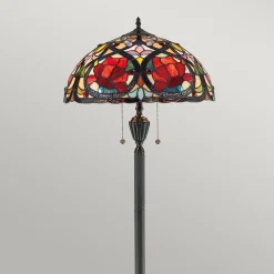 Vloerlamp Larissa met kap in Tiffany-design