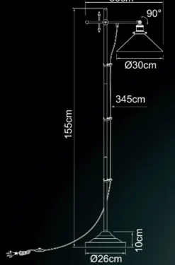 Vloerlamp Lenius met beweegbare kap