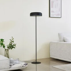 Vloerlamp Lindby Edion, zwart, metaal