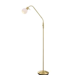 Vloerlamp Lindby Elaina, messingkleurig, 162cm, flexibel, E14
