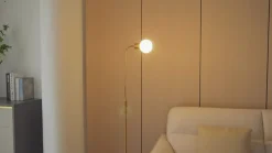 Vloerlamp Lindby Elaina, messingkleurig, 162cm, flexibel, E14