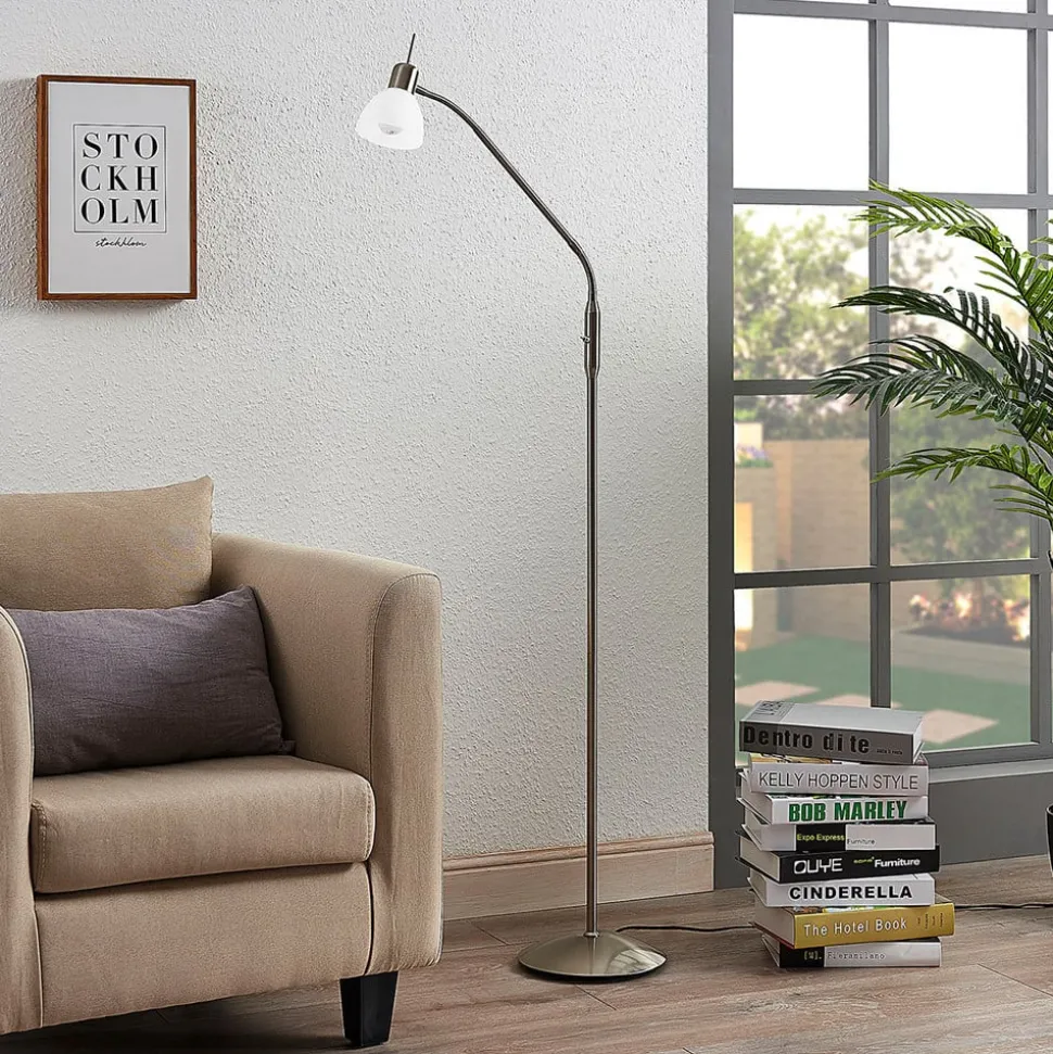 Vloerlamp Lindby Gwendolin, 160 cm, glas, E14, verstelbaar