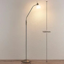 Vloerlamp Lindby Gwendolin, 160 cm, glas, E14, verstelbaar