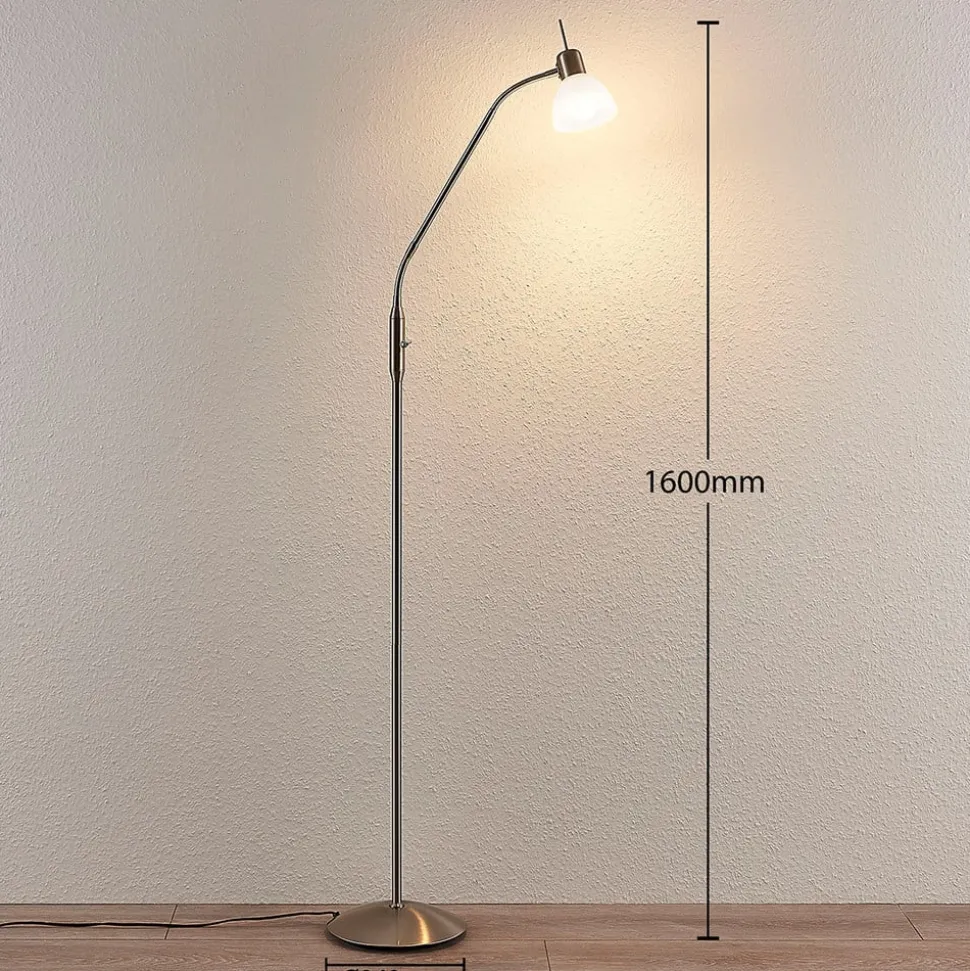 Vloerlamp Lindby Gwendolin, 160 cm, glas, E14, verstelbaar