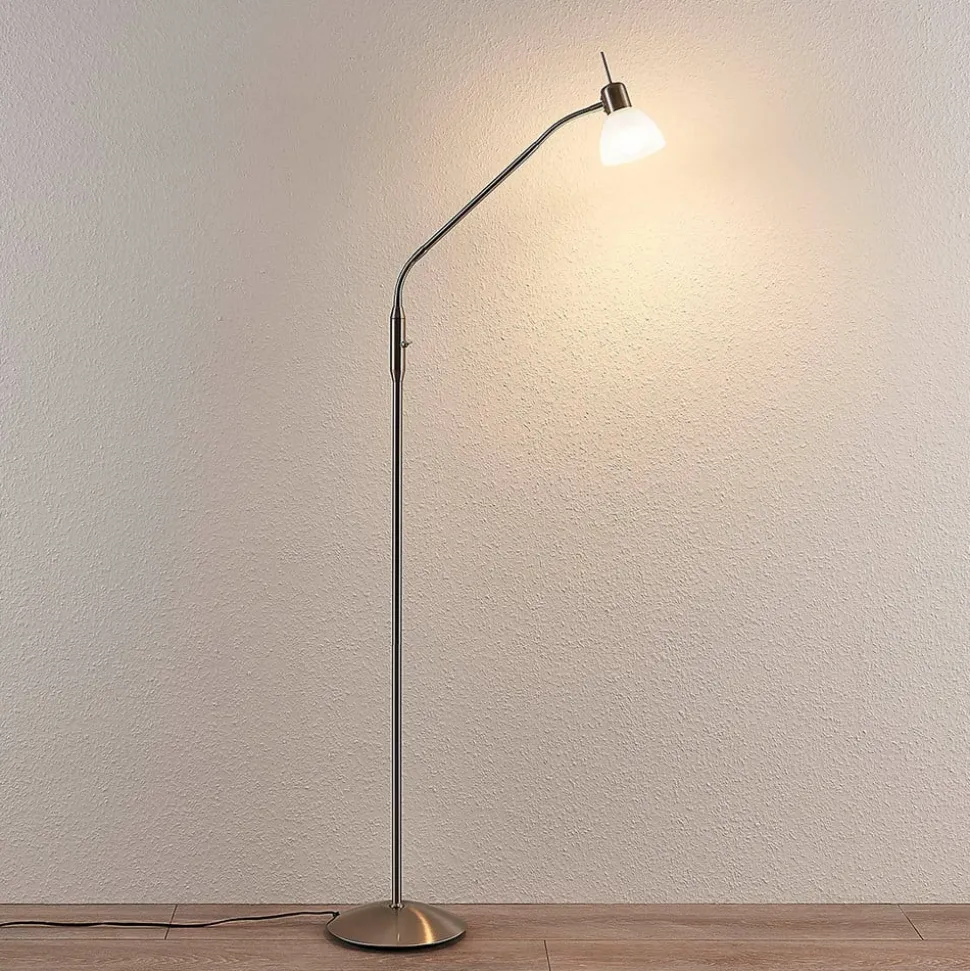 Vloerlamp Lindby Gwendolin, 160 cm, glas, E14, verstelbaar