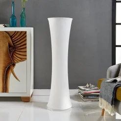 Vloerlamp Lindby Liana, hoogte 123 cm, wit, textiel