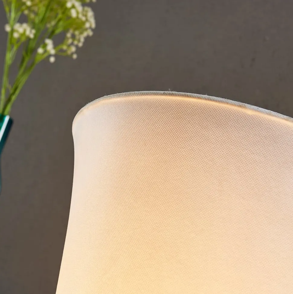 Vloerlamp Lindby Liana, hoogte 123 cm, wit, textiel