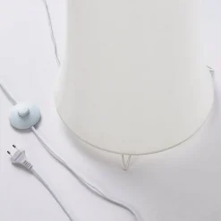 Vloerlamp Lindby Liana, hoogte 123 cm, wit, textiel