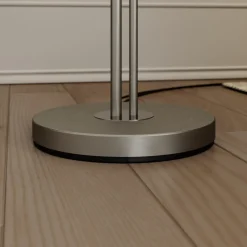 Vloerlamp Lindby Nantwin, 175 cm, wit, nikkel, textiel