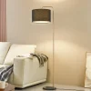 Vloerlamp Lindby, zwart/goud, marmer, 153cm