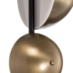 Vloerlamp LM-9113-2BSY, zwart, metaal, 180 cm hoog, E14