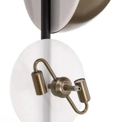 Vloerlamp LM-9113-2BSY, zwart, metaal, 180 cm hoog, E14