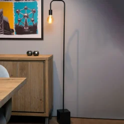 Vloerlamp Lorin in zwart