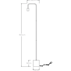 Vloerlamp Lorin in zwart
