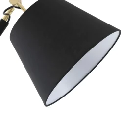 Vloerlamp Lucande Marvaine, zwart/goudkleurig, verstelbaar