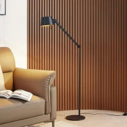 Vloerlamp Lucande Silka, hoogte 173 cm, zwart, metaal